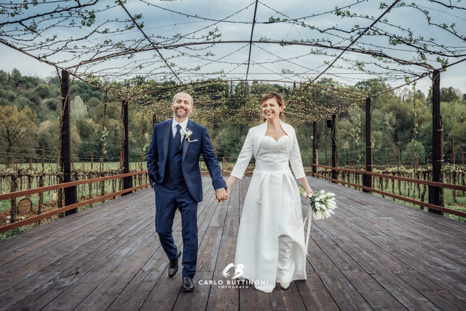 Tenuta Serradesca 294 Reportage Sposi nella pedana del vigneto Carlo Buttinoni Fotografo Matrimonio Ristorante-Tenuta Serradesca Acquaroli Scanzorosciate Bergamo Milano Brescia