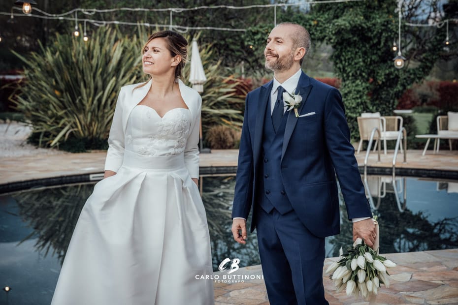 Tenuta Serradesca 298 Reportage Sposi piscina Ristorante Tenuta Serradesca Acquaroli Scanzorosciate Bergamo Milano Brescia - Carlo Buttinoni Fotografo Matrimonio